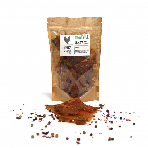 Фото Джерки курица ароматная крафт 100г