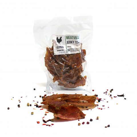 Фото Джерки курица ароматная вакуум 100г