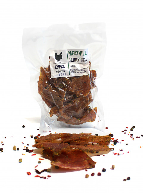 Фото Джерки курка ароматна вакуум 100г