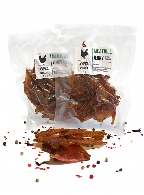 Фото Джерки курка ароматна вакуум 50г