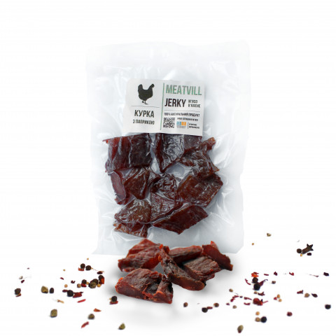 Фото Джерки курица (вяленая) с паприкой вакуум 50г