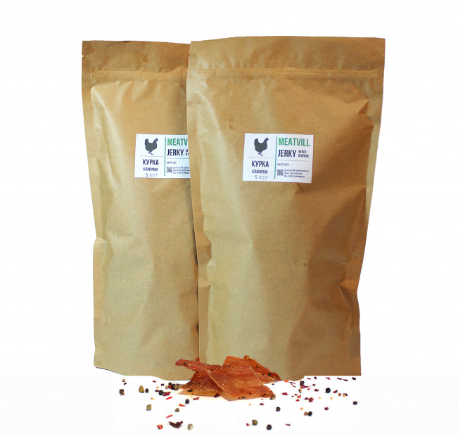 Джерки TM Meatvill курица классическая в крафтовой пачке 1кг. Фото 1 Джерки TM Meatvill курица классическая в крафтовой пачке 1кг. Фото 1