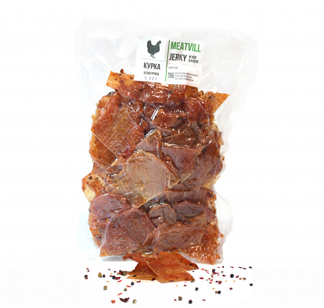 Джерки сушені TM Meatvill курячі класичні вакуум 500г. Фото 1 Джерки сушені TM Meatvill курячі класичні вакуум 500г. Фото 1