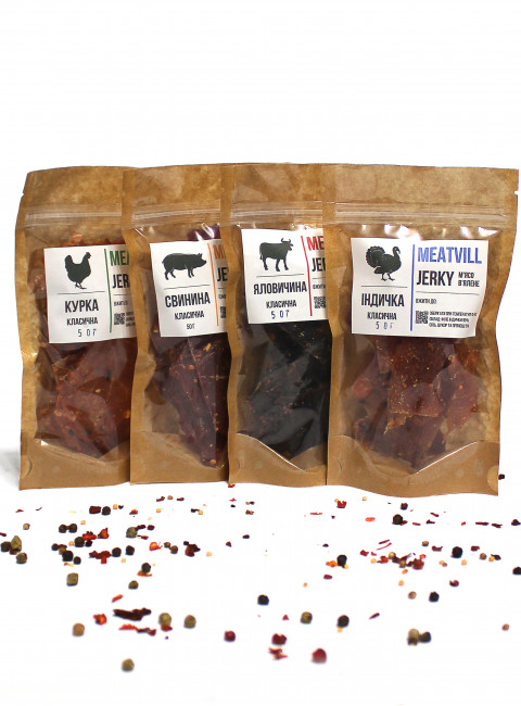 Фото Джерки мiкс 4 в 1 класичнi крафт 200г