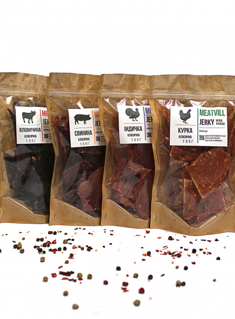 Фото Джерки мiкс 4 в 1 класичнi крафт 400г