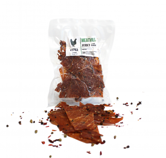 Джерки сушеные TM Meatvill куриные териаки вакуум 100г. Фото 1 Джерки сушеные TM Meatvill куриные териаки вакуум 100г. Фото 1