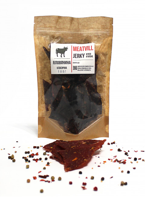 Фото Джерки говядина классическая крафт 100г