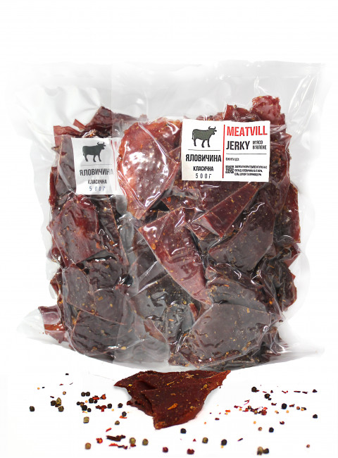 Фото Джерки говядина классическая вакуум 1кг