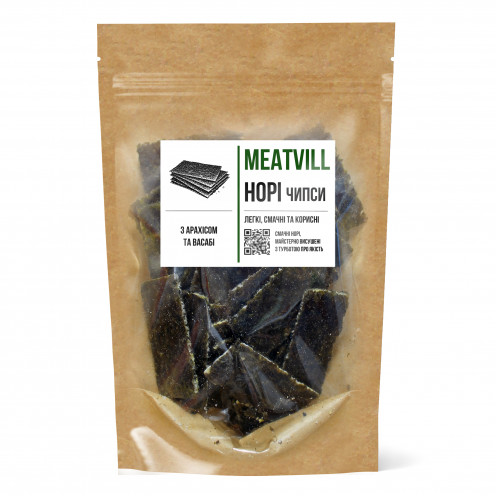 Фото Чипсы нори с арахисом и васаби крафт 40г