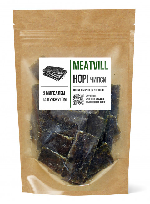 Фото Чипси норі з мигдалем та кунжутом крафт 40г